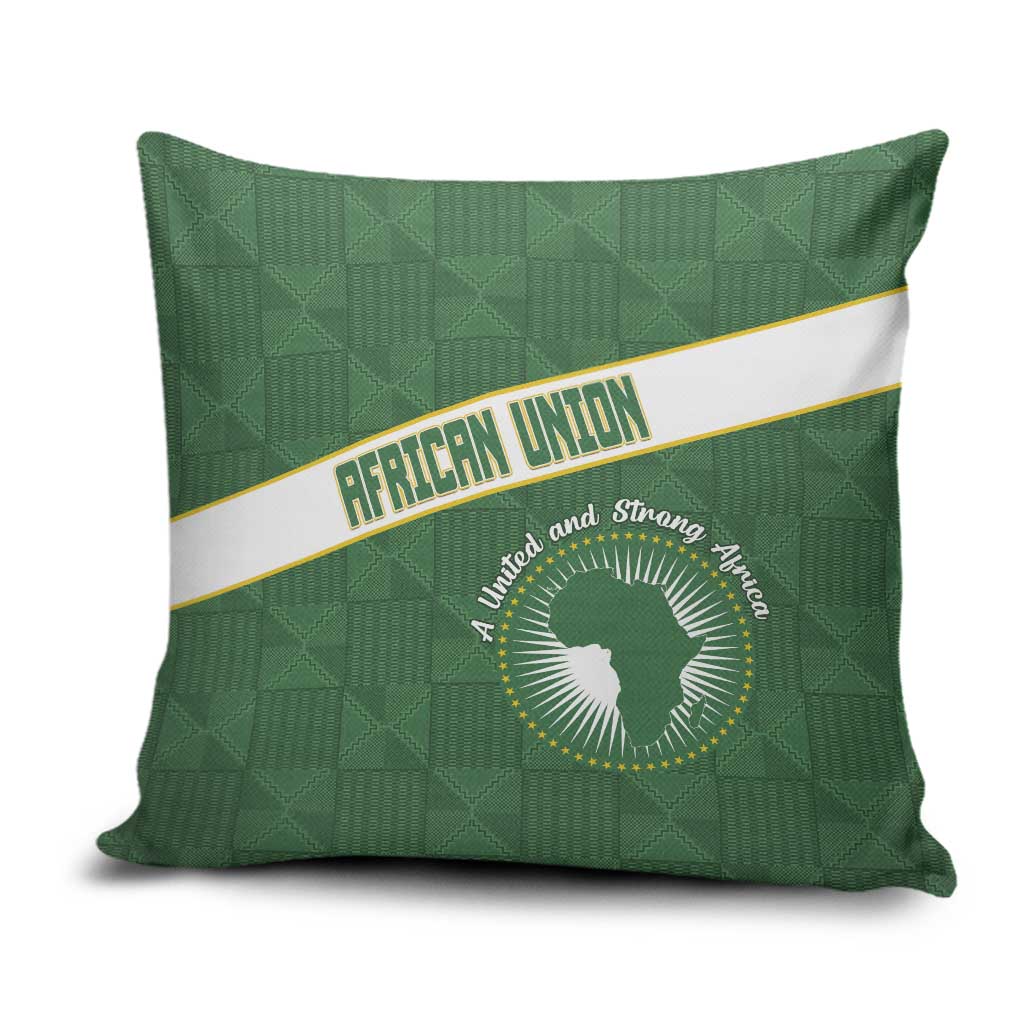 African Union Day Pillow Cover Emblem With Kente Pattern - Wonder Print Shop