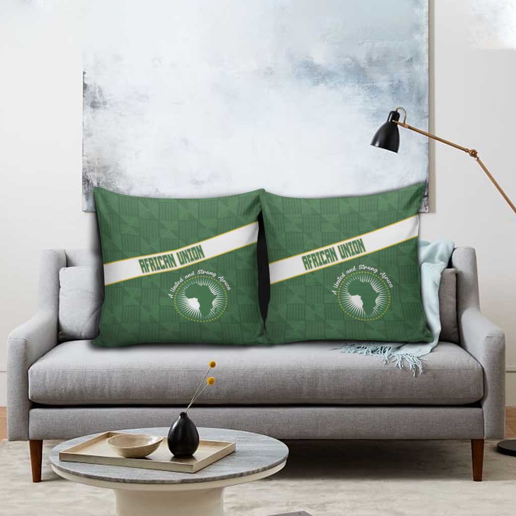 African Union Day Pillow Cover Emblem With Kente Pattern - Wonder Print Shop