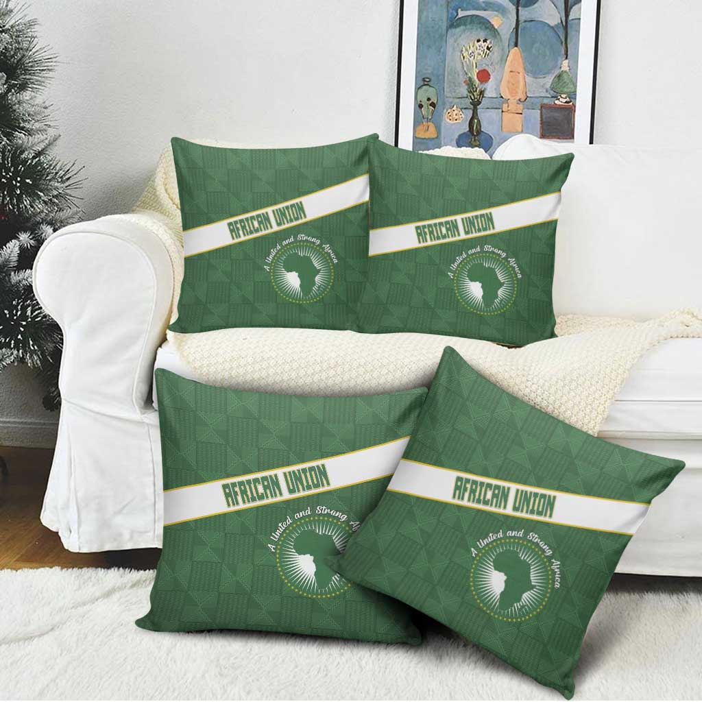 African Union Day Pillow Cover Emblem With Kente Pattern - Wonder Print Shop