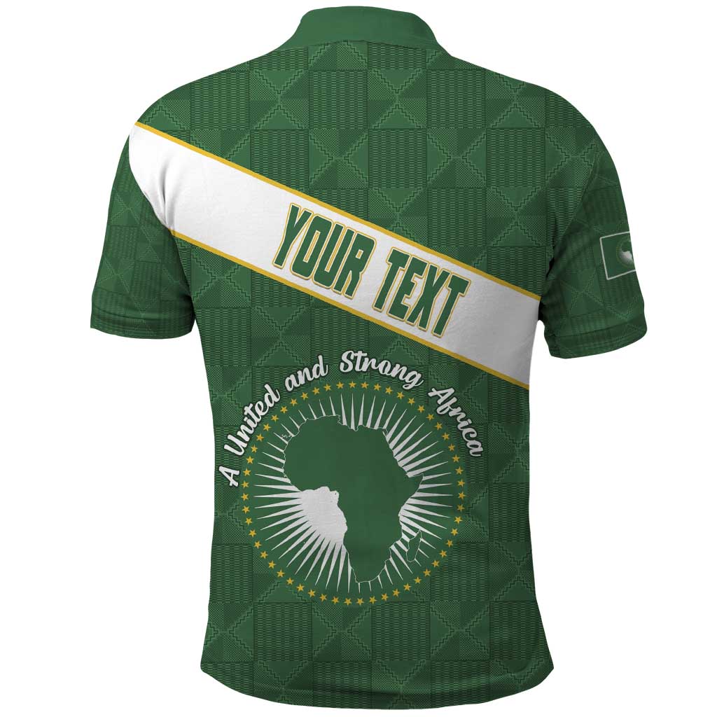 Personalized African Union Day Polo Shirt Emblem With Kente Pattern - Wonder Print Shop