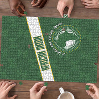 African Union Day Puzzle Emblem With Kente Pattern - Wonder Print Shop