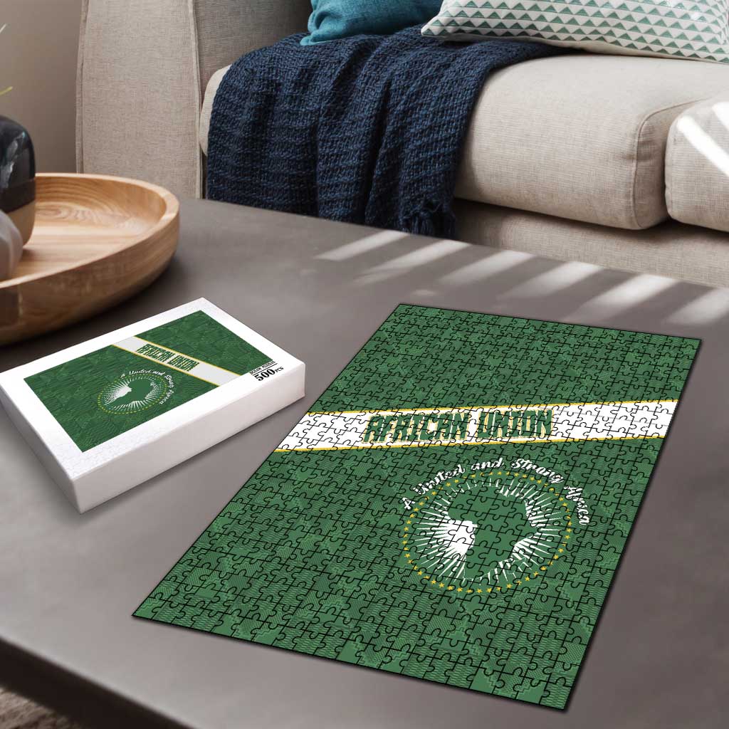 African Union Day Puzzle Emblem With Kente Pattern - Wonder Print Shop