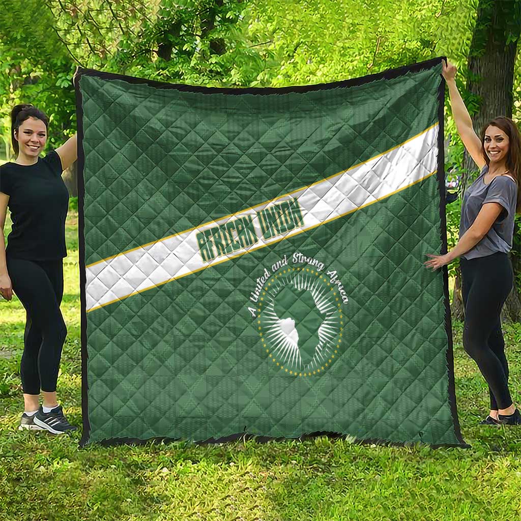 African Union Day Quilt Emblem With Kente Pattern - Wonder Print Shop