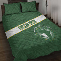 African Union Day Quilt Bed Set Emblem With Kente Pattern - Wonder Print Shop