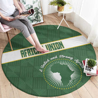 African Union Day Round Carpet Emblem With Kente Pattern - Wonder Print Shop