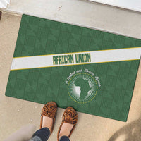 African Union Day Rubber Doormat Emblem With Kente Pattern - Wonder Print Shop