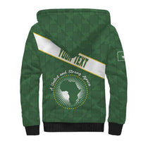Personalized African Union Day Sherpa Hoodie Emblem With Kente Pattern - Wonder Print Shop