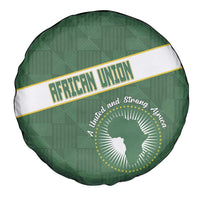 African Union Day Spare Tire Cover Emblem With Kente Pattern - Wonder Print Shop