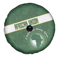African Union Day Spare Tire Cover Emblem With Kente Pattern - Wonder Print Shop