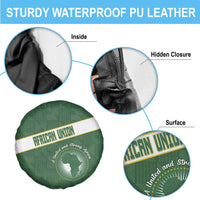 African Union Day Spare Tire Cover Emblem With Kente Pattern - Wonder Print Shop