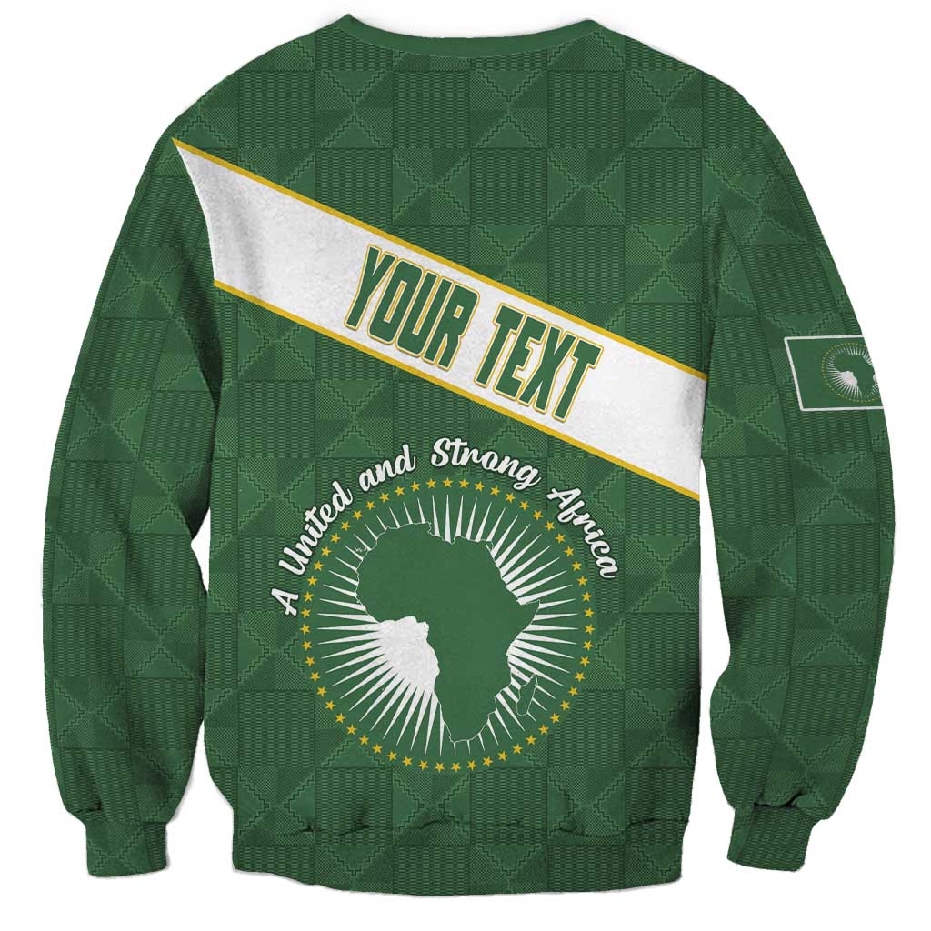 Personalized African Union Day Sweatshirt Emblem With Kente Pattern - Wonder Print Shop