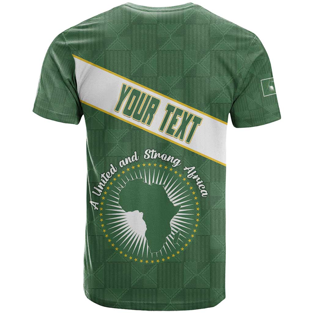Personalized African Union Day T Shirt Emblem With Kente Pattern - Wonder Print Shop