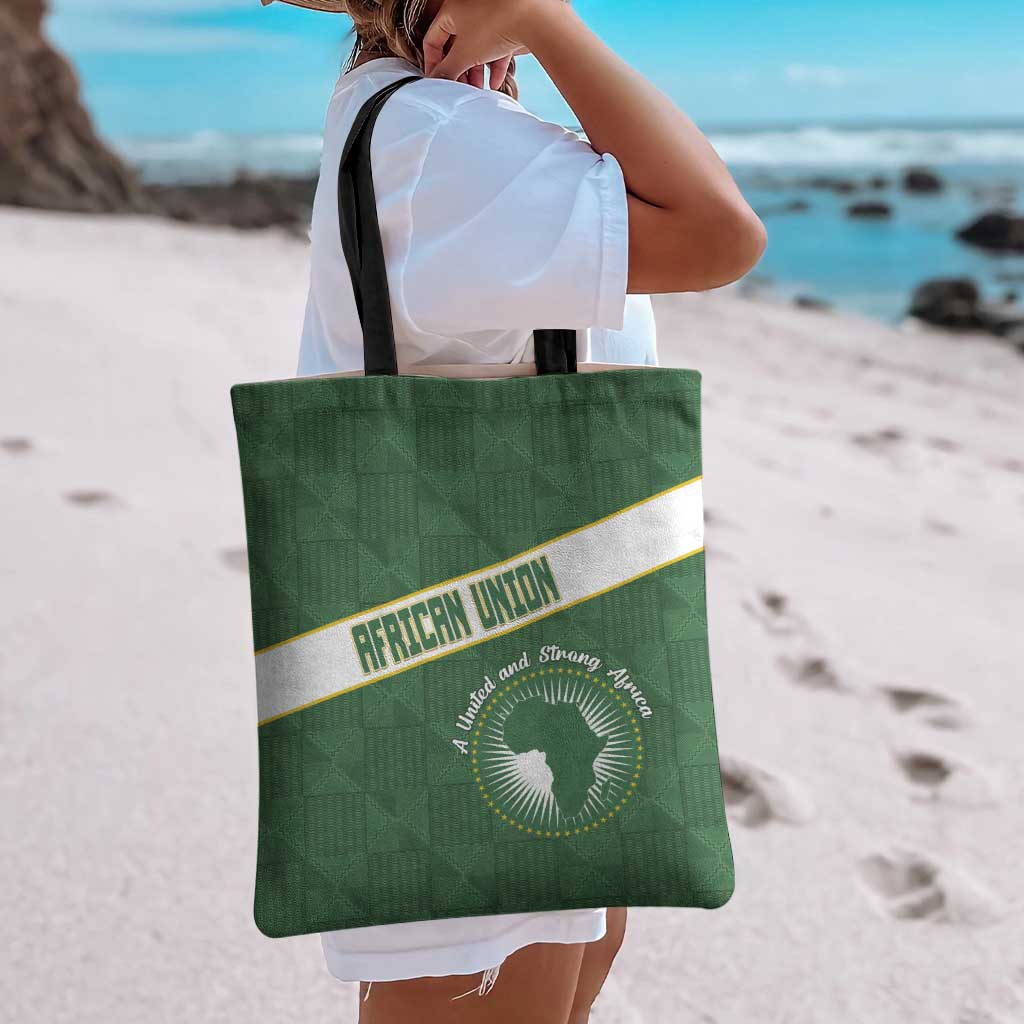 African Union Day Tote Bag Emblem With Kente Pattern - Wonder Print Shop