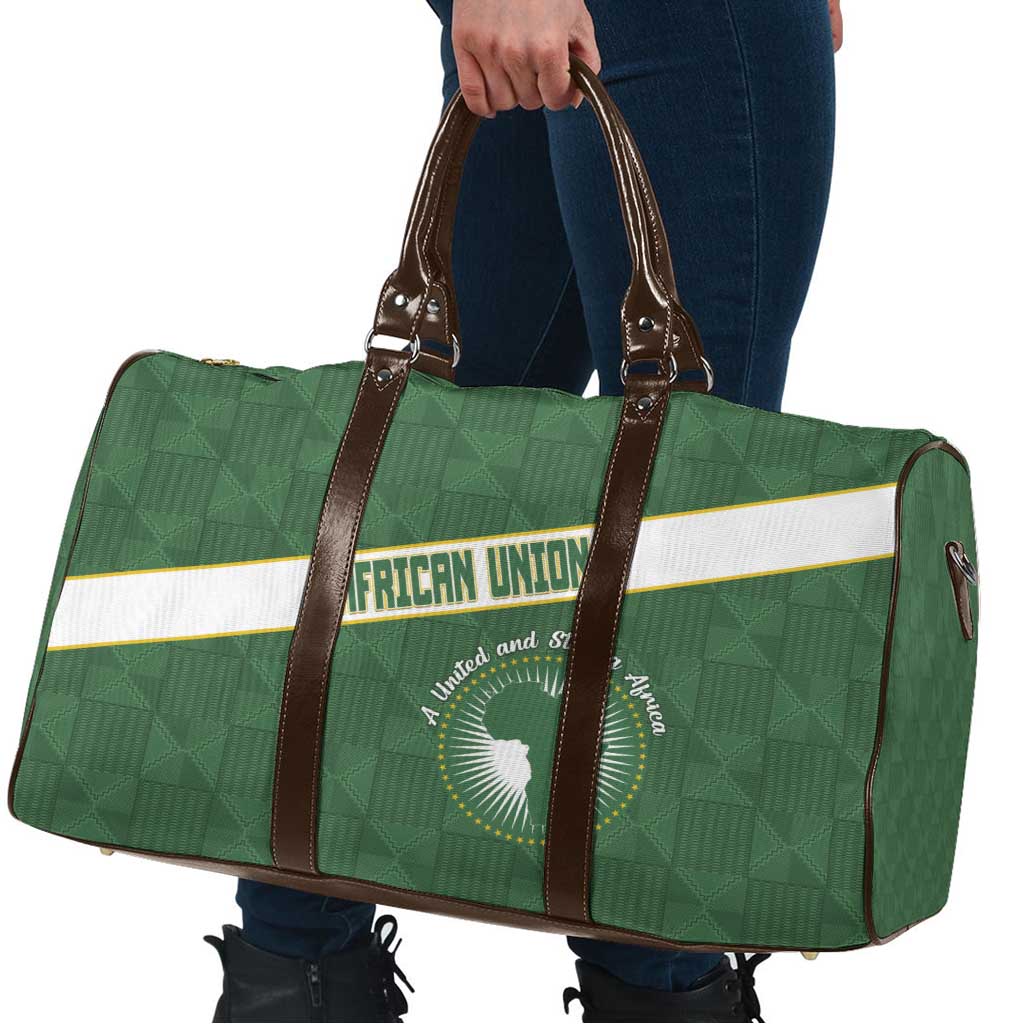 African Union Day Travel Bag Emblem With Kente Pattern - Wonder Print Shop