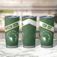 Personalized African Union Day Tumbler Cup Emblem With Kente Pattern - Wonder Print Shop