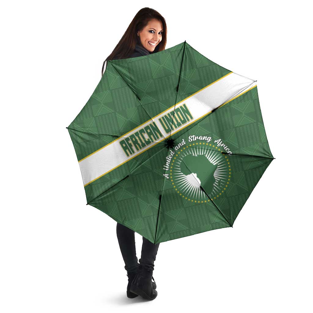 African Union Day Umbrella Emblem With Kente Pattern - Wonder Print Shop