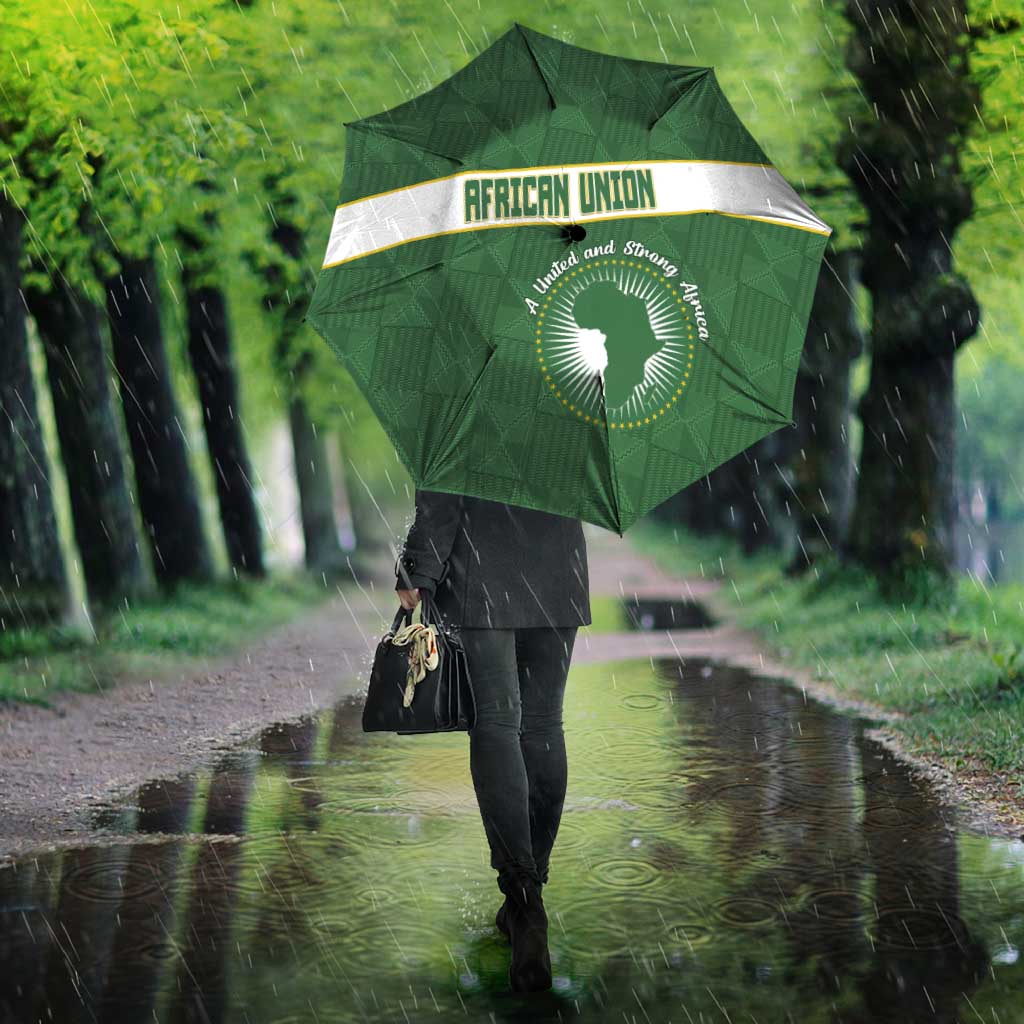 African Union Day Umbrella Emblem With Kente Pattern - Wonder Print Shop