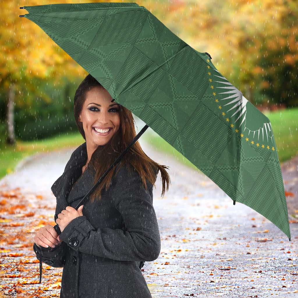 African Union Day Umbrella Emblem With Kente Pattern - Wonder Print Shop