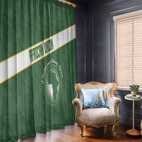 African Union Day Window Curtain Emblem With Kente Pattern - Wonder Print Shop