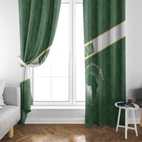 African Union Day Window Curtain Emblem With Kente Pattern - Wonder Print Shop