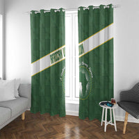 African Union Day Window Curtain Emblem With Kente Pattern - Wonder Print Shop