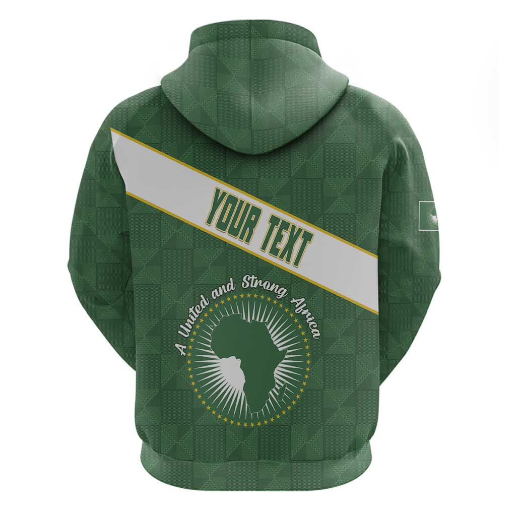 Personalized African Union Day Zip Hoodie Emblem With Kente Pattern - Wonder Print Shop