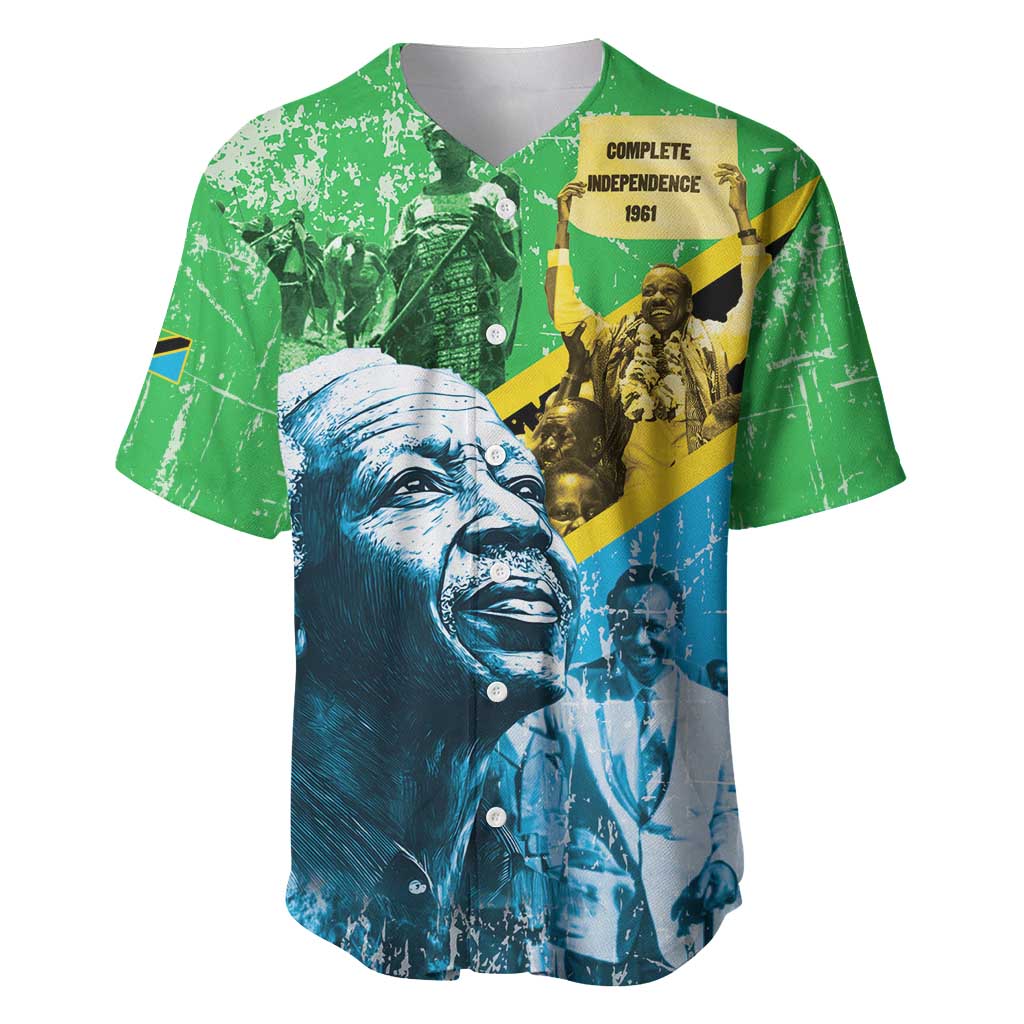 Happy Tanzania Nyerere Day Baseball Jersey One Nation - One People - Wonder Print Shop
