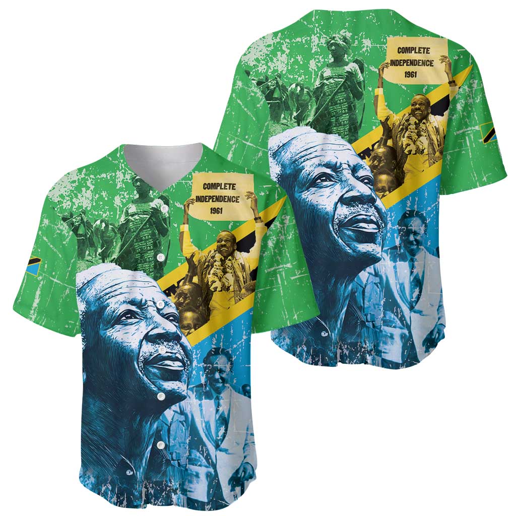 Happy Tanzania Nyerere Day Baseball Jersey One Nation - One People - Wonder Print Shop