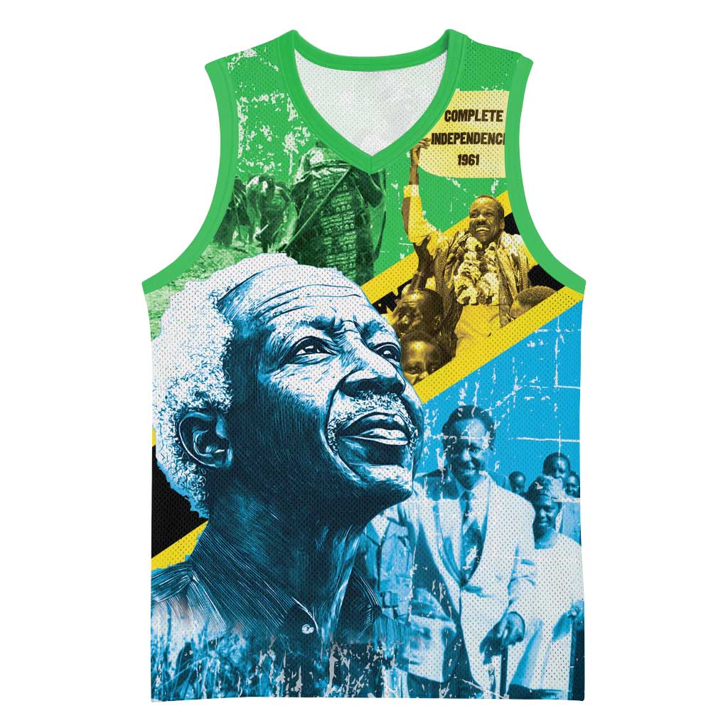 Happy Tanzania Nyerere Day Basketball Jersey One Nation - One People - Wonder Print Shop