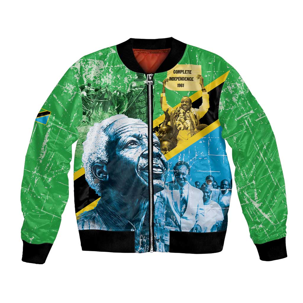 Happy Tanzania Nyerere Day Bomber Jacket One Nation - One People - Wonder Print Shop