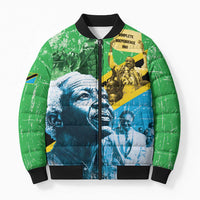 Happy Tanzania Nyerere Day Bomber Puffer Jacket One Nation - One People - Wonder Print Shop