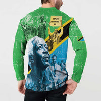 Happy Tanzania Nyerere Day Button Sweatshirt One Nation - One People - Wonder Print Shop