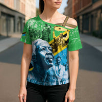 Happy Tanzania Nyerere Day Cross Shoulder Shirt One Nation - One People - Wonder Print Shop