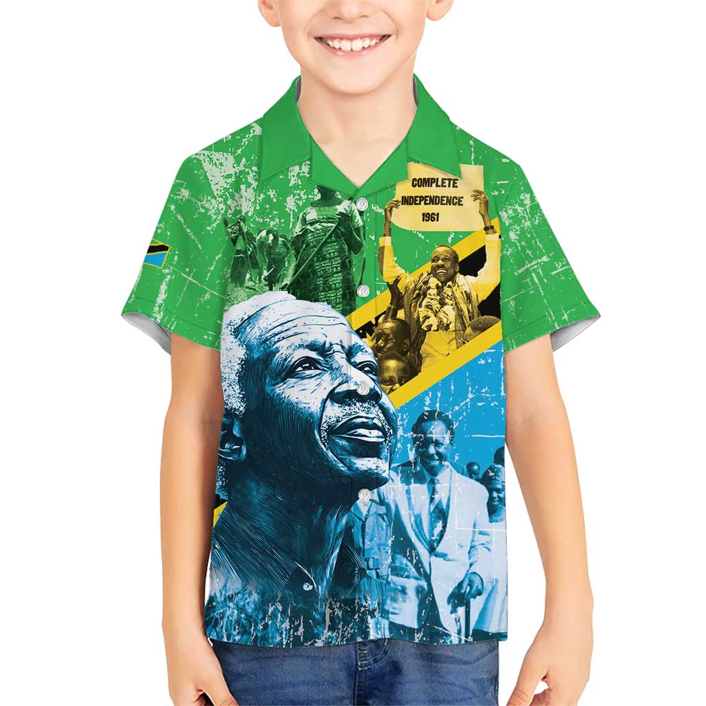 Happy Tanzania Nyerere Day Kid Hawaiian Shirt One Nation - One People - Wonder Print Shop