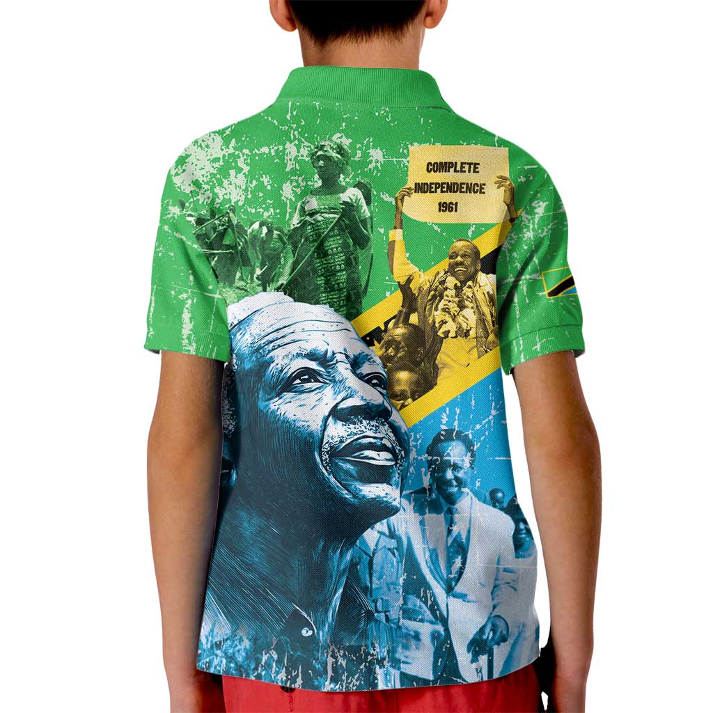Happy Tanzania Nyerere Day Kid Polo Shirt One Nation - One People - Wonder Print Shop