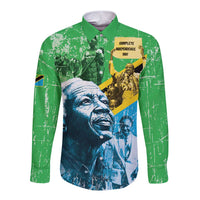 Happy Tanzania Nyerere Day Long Sleeve Button Shirt One Nation - One People - Wonder Print Shop