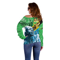 Happy Tanzania Nyerere Day Off Shoulder Sweater One Nation - One People - Wonder Print Shop
