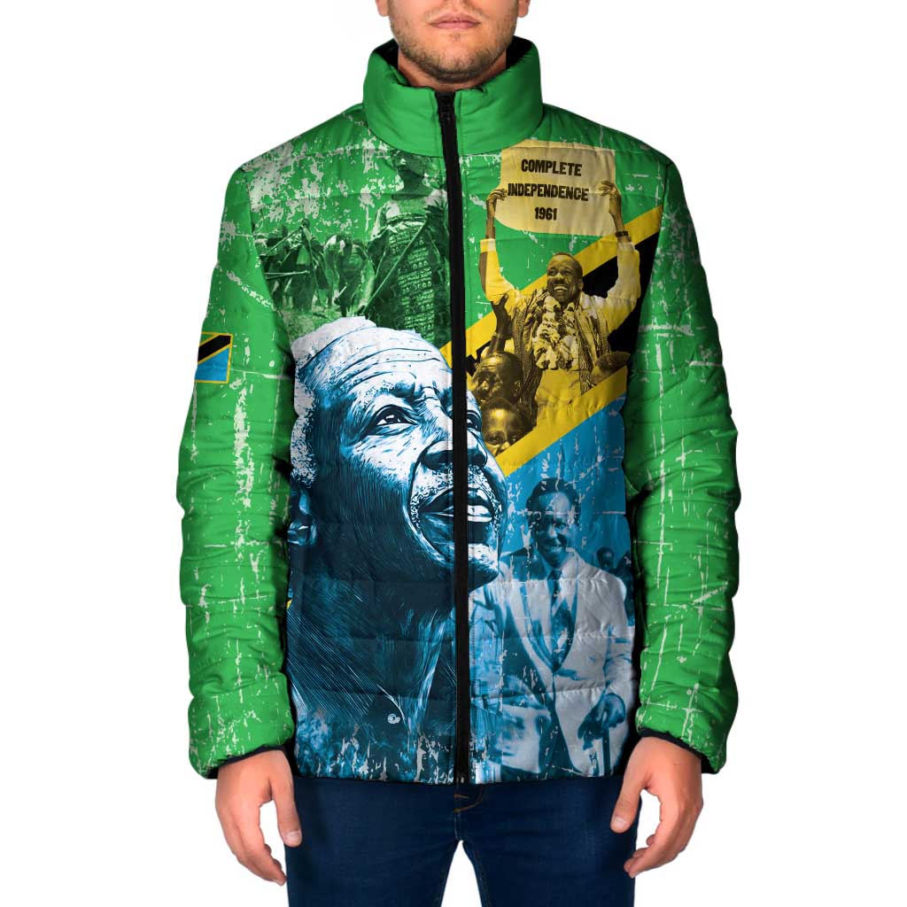 Happy Tanzania Nyerere Day Padded Jacket One Nation - One People - Wonder Print Shop