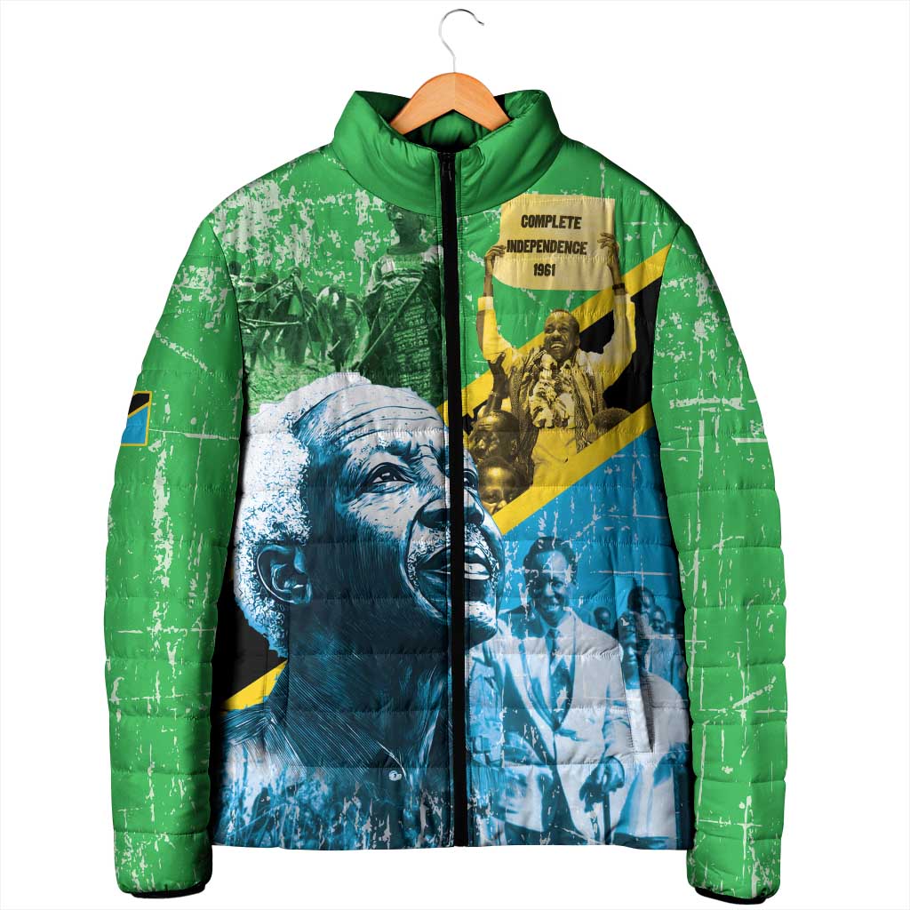 Happy Tanzania Nyerere Day Padded Jacket One Nation - One People - Wonder Print Shop