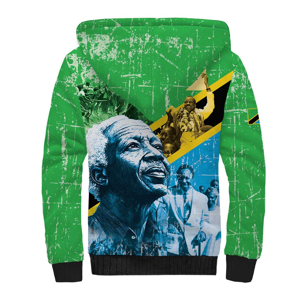 Happy Tanzania Nyerere Day Sherpa Hoodie One Nation - One People - Wonder Print Shop