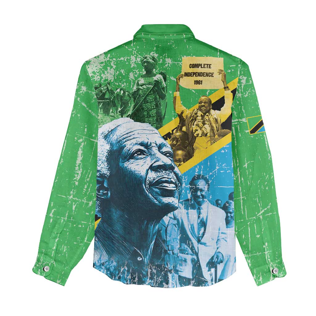Happy Tanzania Nyerere Day Women Casual Shirt One Nation - One People - Wonder Print Shop