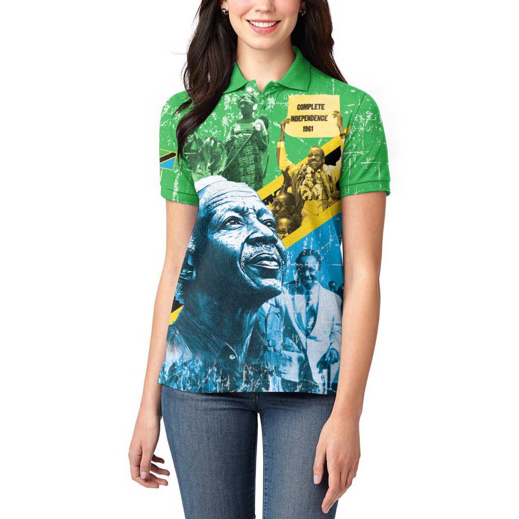 Happy Tanzania Nyerere Day Women Polo Shirt One Nation - One People - Wonder Print Shop