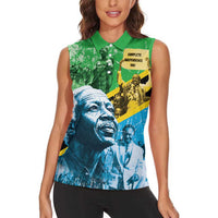 Happy Tanzania Nyerere Day Women Sleeveless Polo Shirt One Nation - One People - Wonder Print Shop