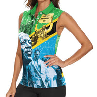 Happy Tanzania Nyerere Day Women Sleeveless Polo Shirt One Nation - One People - Wonder Print Shop