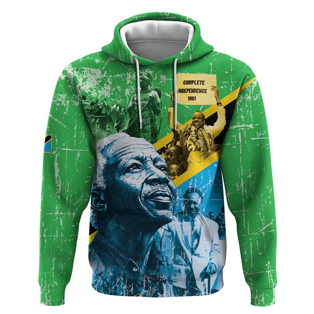 Happy Tanzania Nyerere Day Zip Hoodie One Nation - One People - Wonder Print Shop