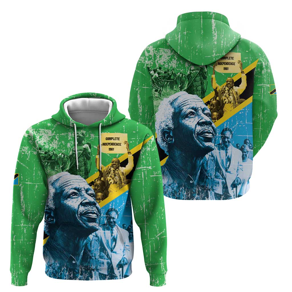 Happy Tanzania Nyerere Day Zip Hoodie One Nation - One People - Wonder Print Shop
