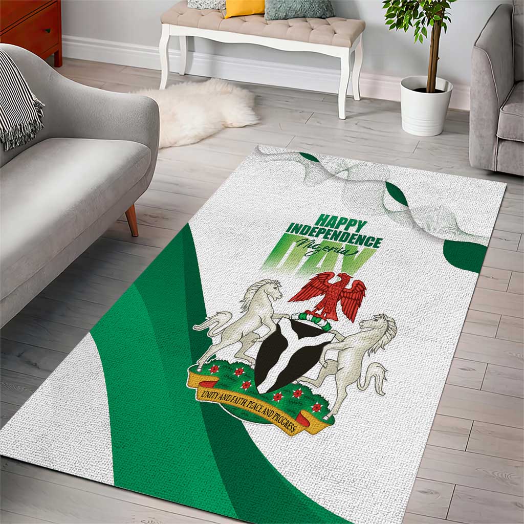 Nigeria Independence Day Area Rug Unity and Faith Peace and Progress - Wonder Print Shop