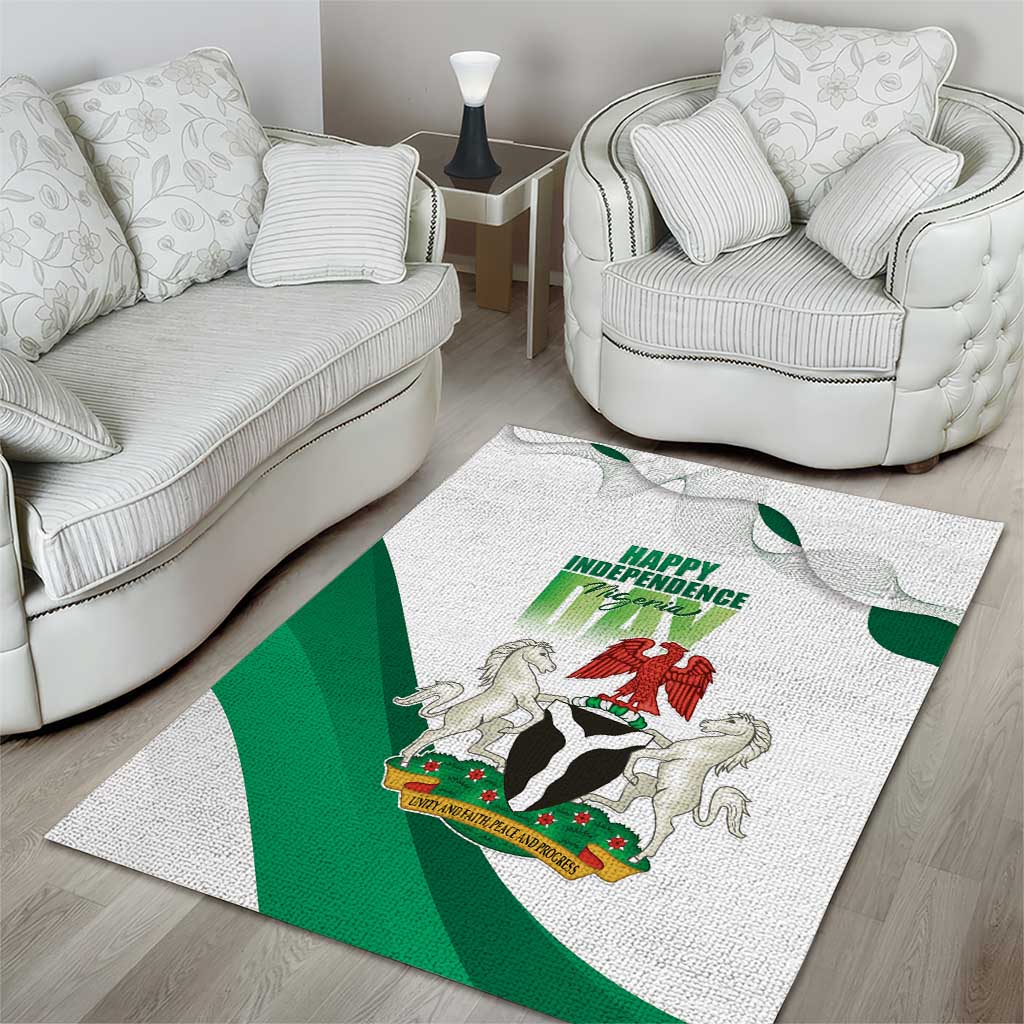 Nigeria Independence Day Area Rug Unity and Faith Peace and Progress - Wonder Print Shop