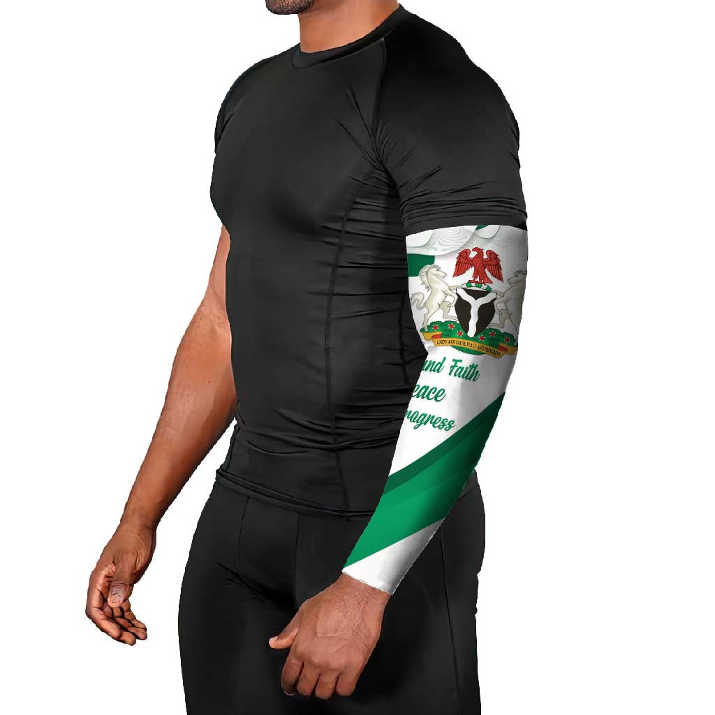 Nigeria Independence Day Arm Sleeves Unity and Faith Peace and Progress - Wonder Print Shop