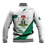 Personalized Nigeria Independence Day Baseball Jacket Unity and Faith Peace and Progress - Wonder Print Shop